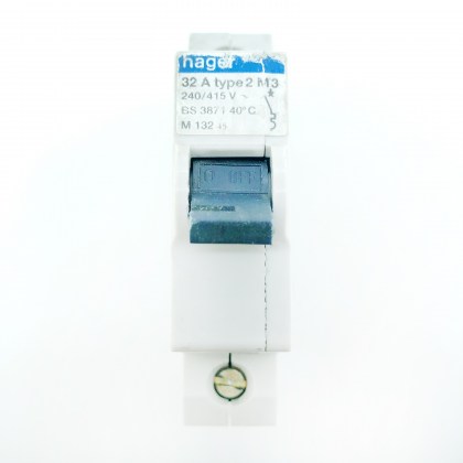 Hager M132 M3 32A 32 Amp MCB Circuit Breaker Type 2